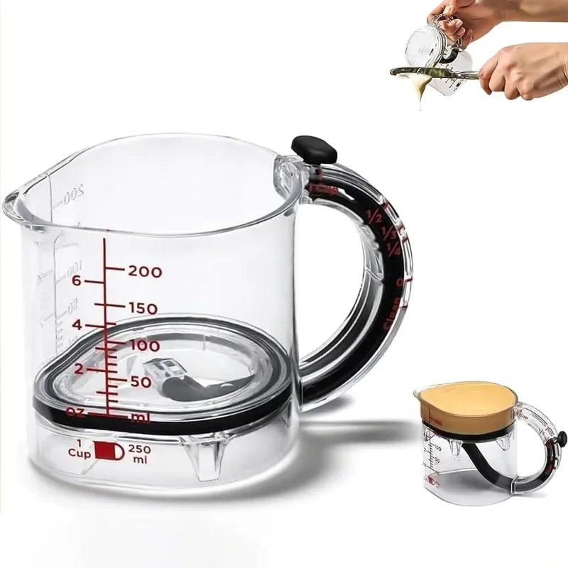 Pourfect – Verstellbarer Messbecher für präzises Messen & einfaches Ausgießen