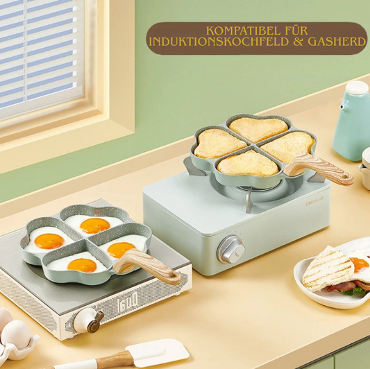 TrioPan- 3-in-1 Bratpfanne – Multifunktionale Frühstückspfanne mit 3 Unterteilungen