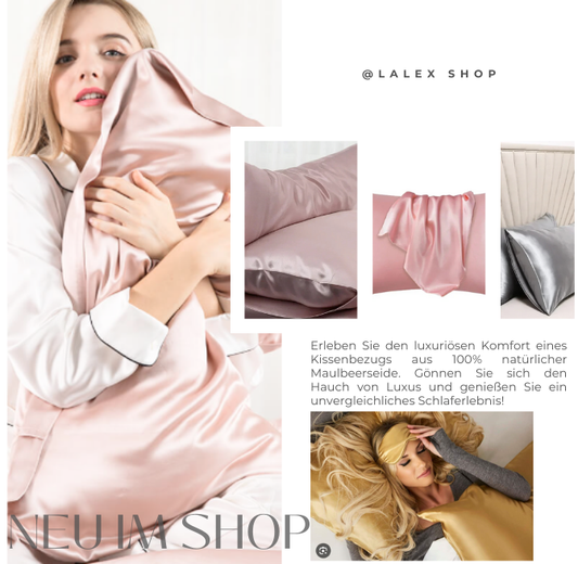 SilkLuxe – Kissenbezug aus 100 % Maulbeerseide für gesunden Schlaf & gepflegtes Haar