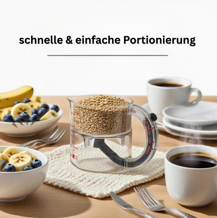 Pourfect – Verstellbarer Messbecher für präzises Messen & einfaches Ausgießen