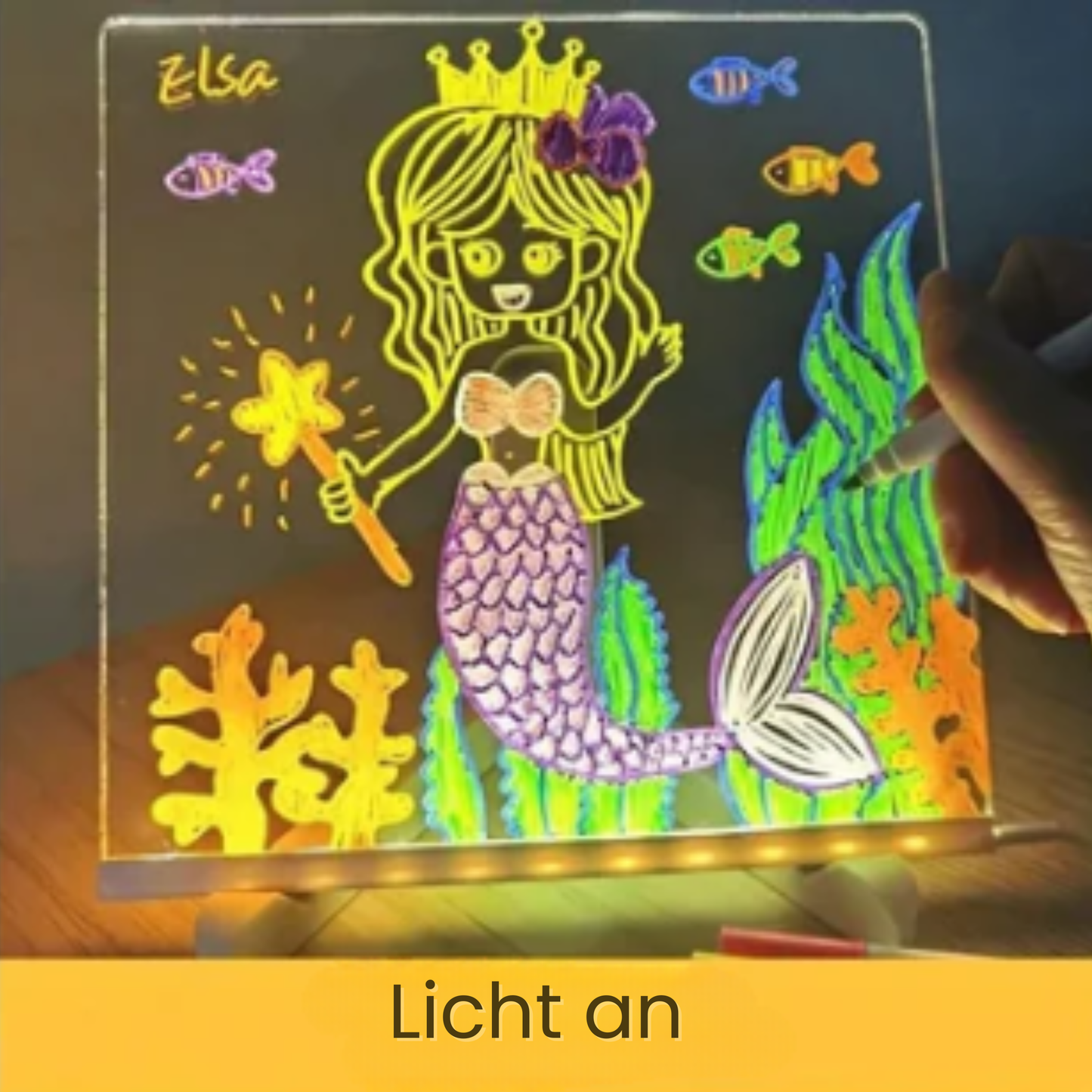 GlowPad Pro- Beleuchtete LED-Schreib- und Zeichentafel für Kinder und Erwachsene