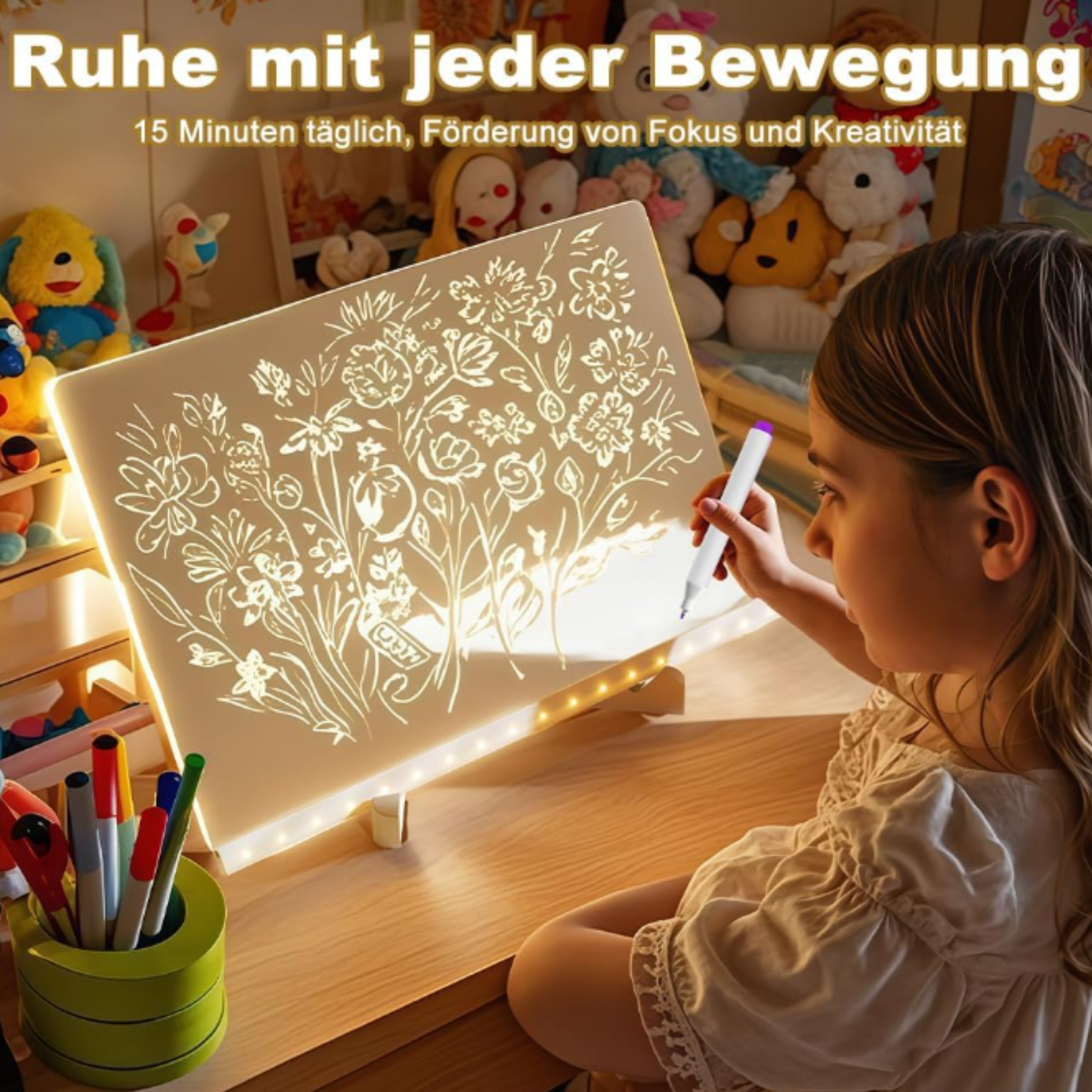 GlowPad Pro- Beleuchtete LED-Schreib- und Zeichentafel für Kinder und Erwachsene