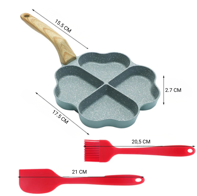 TrioPan- 3-in-1 Bratpfanne – Multifunktionale Frühstückspfanne mit 3 Unterteilungen