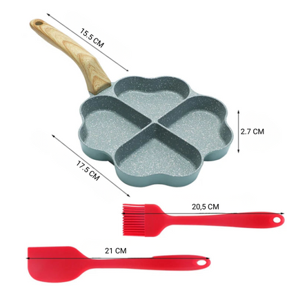 TrioPan- 3-in-1 Bratpfanne – Multifunktionale Frühstückspfanne mit 3 Unterteilungen