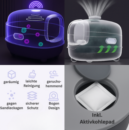 Purrify – Modernes Katzen-WC mit UV-Sterilisation für saubere & geruchsfreie Hygiene