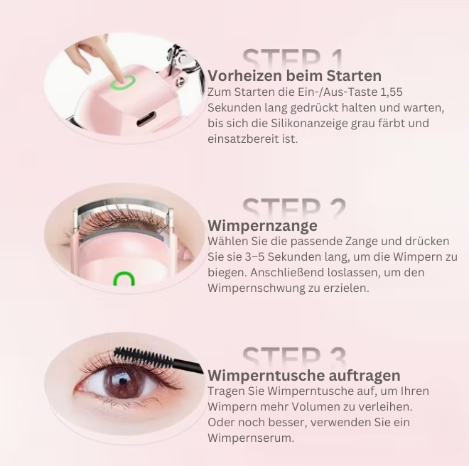 LashLift Pro – Elektrische, beheizbare Wimpernzange für langanhaltenden Schwung