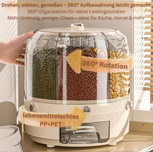 FreshTower – 360° drehbarer Aufbewahrungsspender für Ordnung & Frische