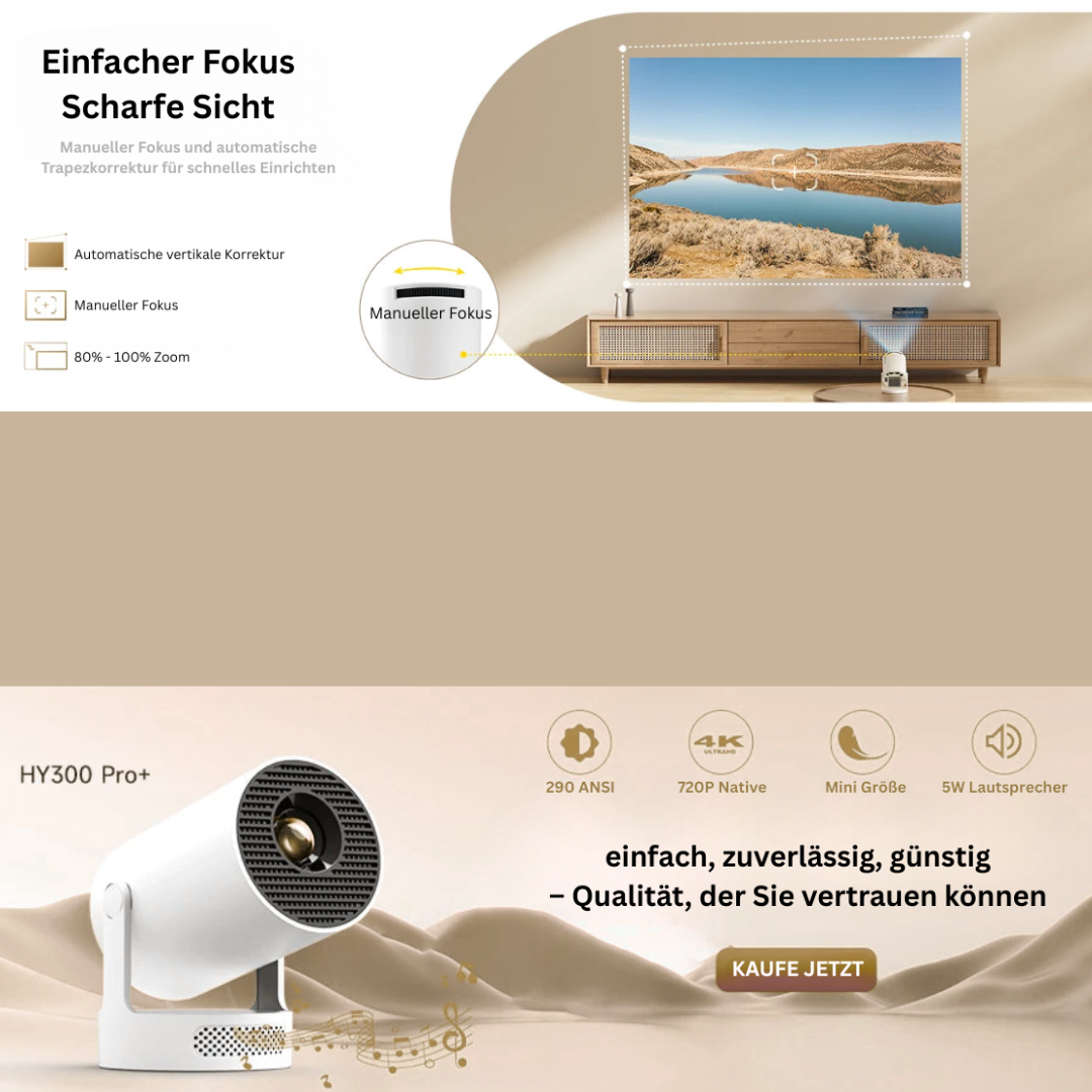 CineBeam – Mobiler 4K-Projektor für Heimkino & unterwegs