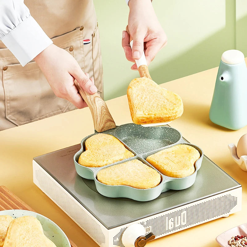 TrioPan- 3-in-1 Bratpfanne – Multifunktionale Frühstückspfanne mit 3 Unterteilungen