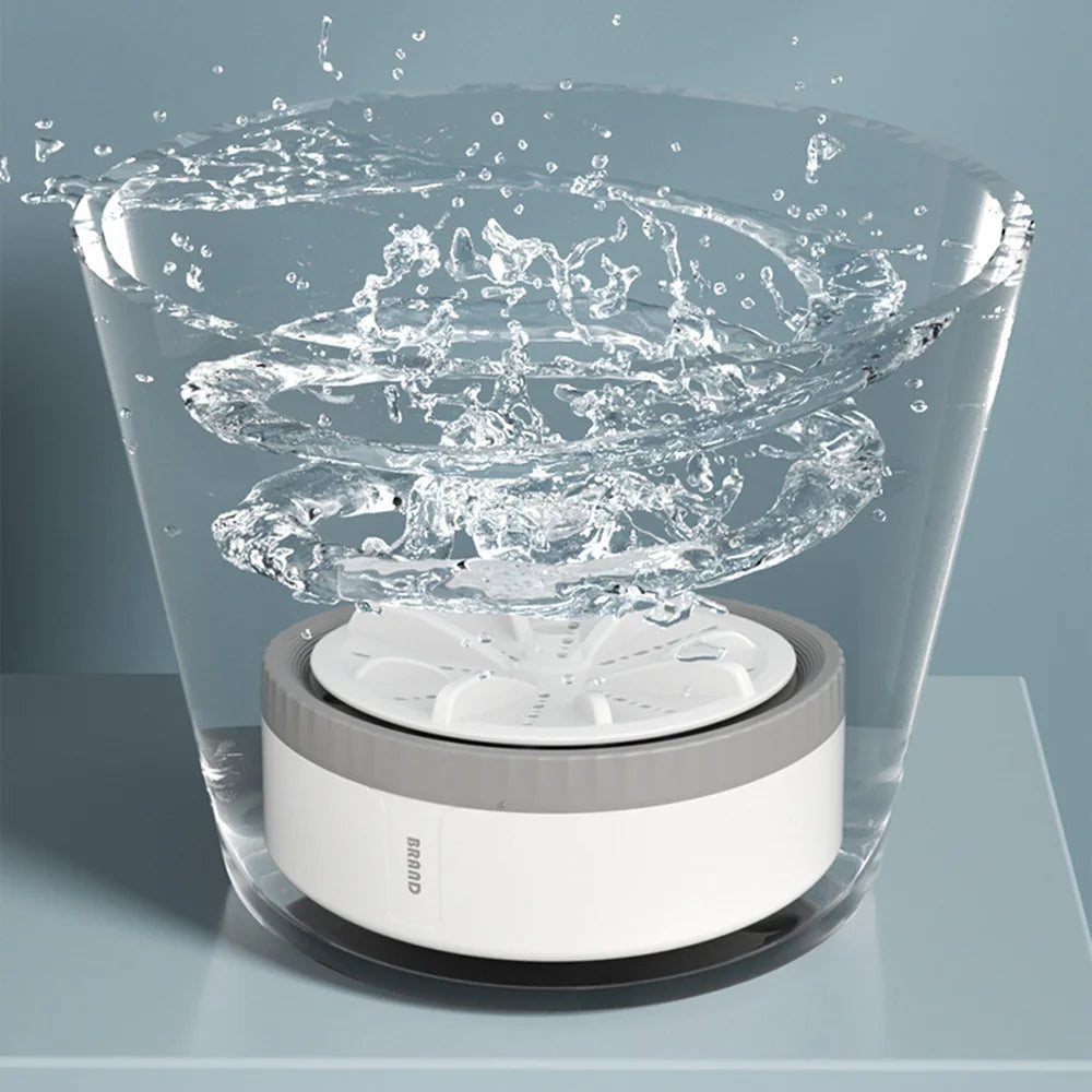 WaveWash+ – Mini-Waschmaschine mit Ultraschall- & Turbo-Technologie für hygienische Reinigung überall