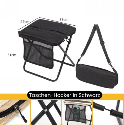 GoSeat – Klappbarer Taschenhocker für Komfort unterwegs