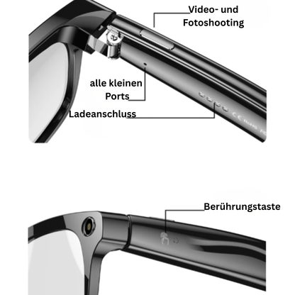 AirVision Pro – AI Smart Glasses - Fotochromische AR-Brille mit Kamera, KI-Übersetzung & Bluetooth-Audio