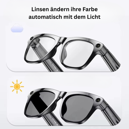 AirVision Pro – AI Smart Glasses - Fotochromische AR-Brille mit Kamera, KI-Übersetzung & Bluetooth-Audio